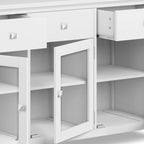 Buffet contemporain en acajou massif de 137 cm de large