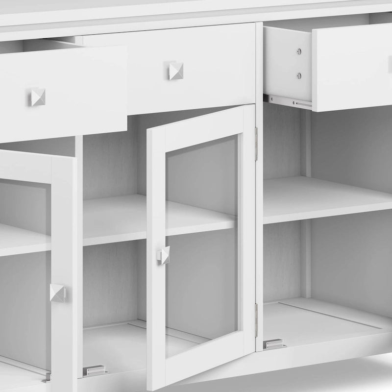 Buffet contemporain en acajou massif de 137 cm de large