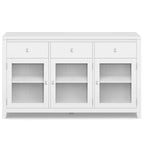 Buffet contemporain en acajou massif de 137 cm de large