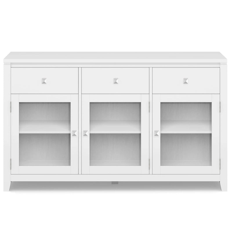 Buffet contemporain en acajou massif de 137 cm de large