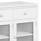 Buffet contemporain en acajou massif de 137 cm de large