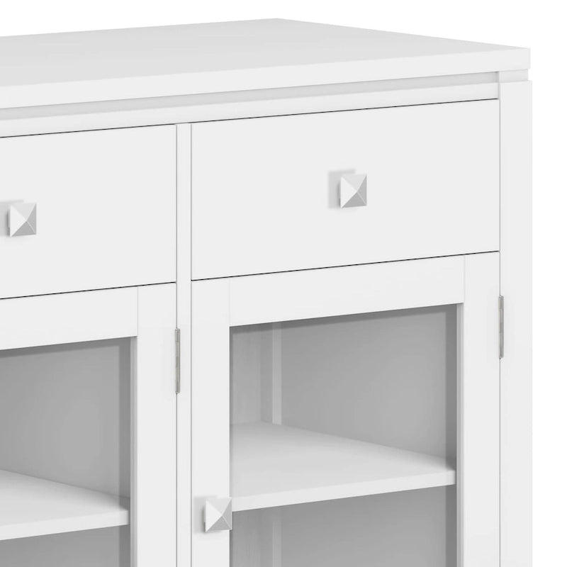 Buffet contemporain en acajou massif de 137 cm de large