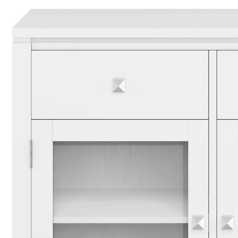 Buffet contemporain en acajou massif de 137 cm de large