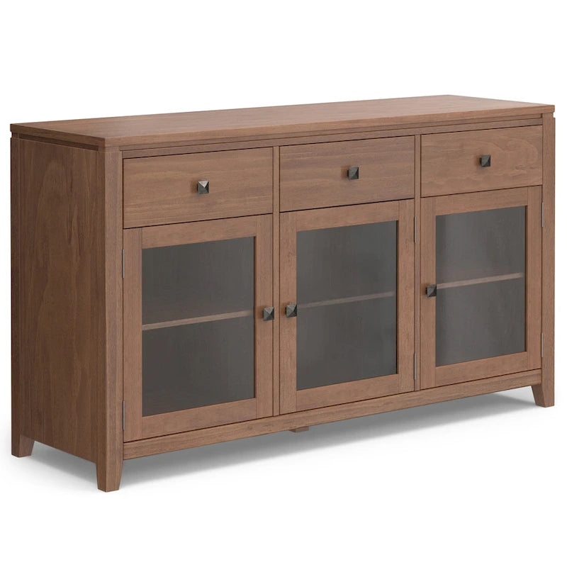 Buffet contemporain en acajou massif de 137 cm de large