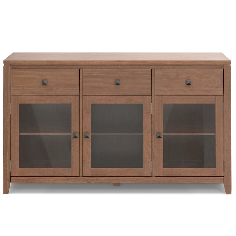Buffet contemporain en acajou massif de 137 cm de large