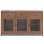 Buffet contemporain en acajou massif de 137 cm de large