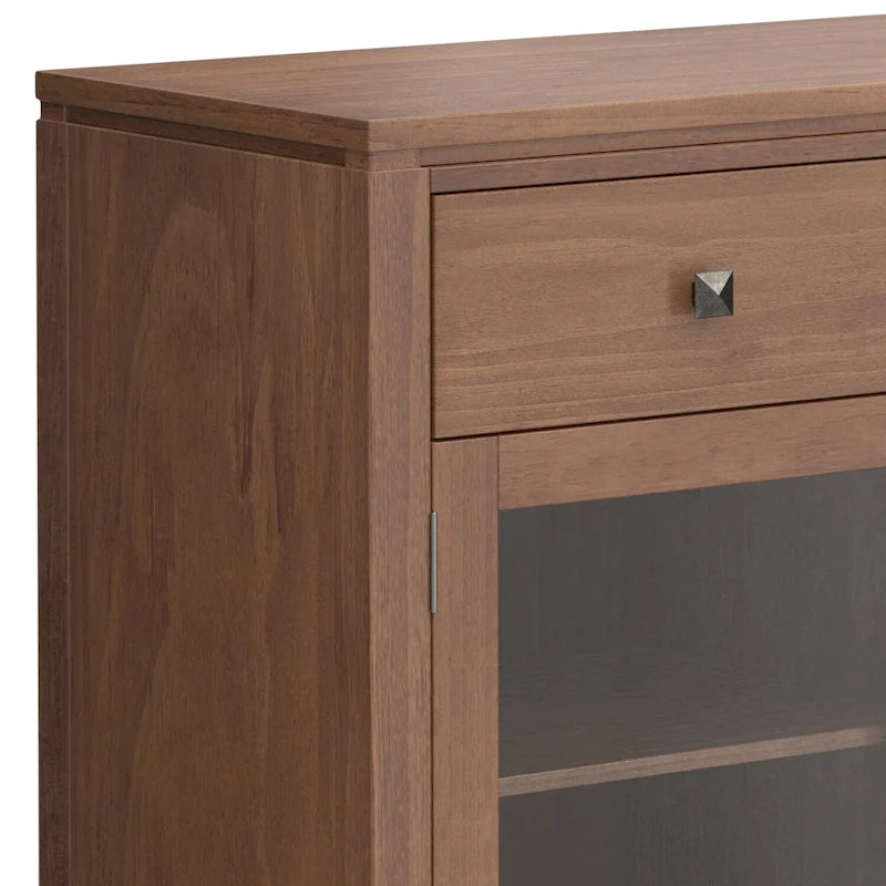 Buffet contemporain en acajou massif de 137 cm de large