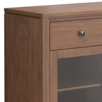 Buffet contemporain en acajou massif de 137 cm de large