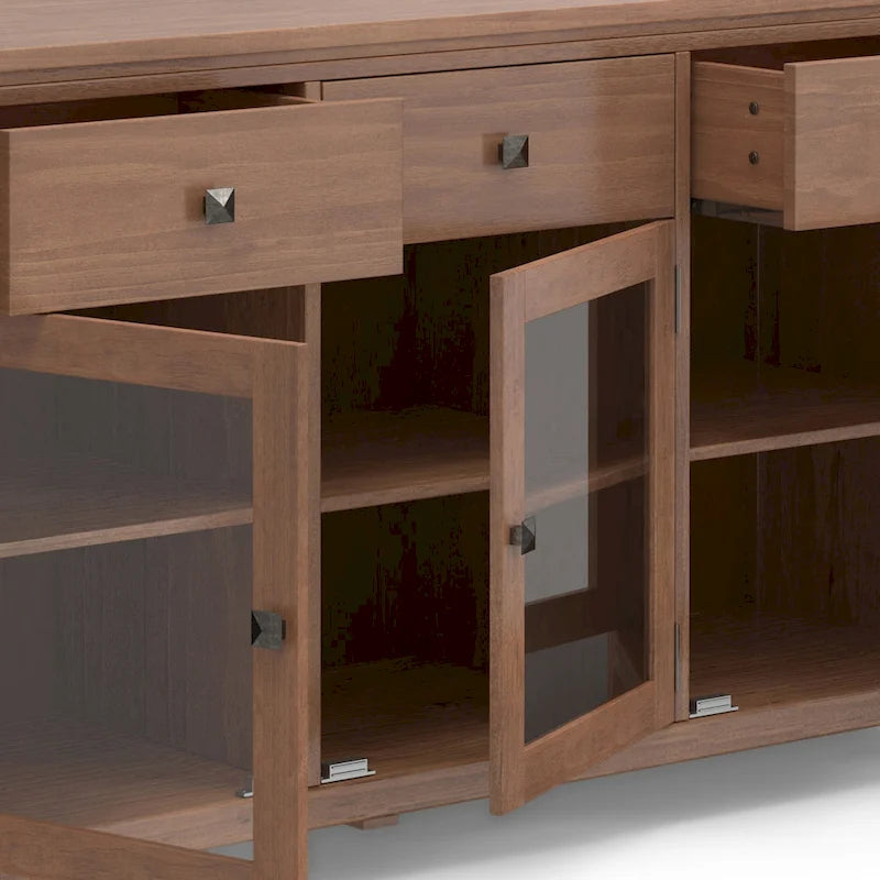 Buffet contemporain en acajou massif de 137 cm de large