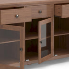 Buffet contemporain en acajou massif de 137 cm de large