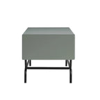 Table basse moderne de 42 pouces à 2 tiroirs avec pieds en métal