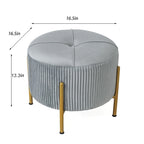 Repose-pieds ottoman rond avec pieds en métal