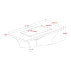 Table basse contemporaine avec plateau en verre insert