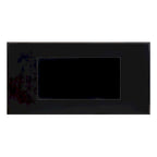 Table basse contemporaine avec plateau en verre insert
