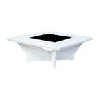 Table basse contemporaine avec plateau en verre insert