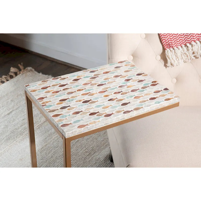 Table d'appoint Capiz Fish Mosaic