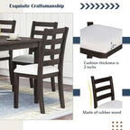 Table de salle à manger avec chaises et banc