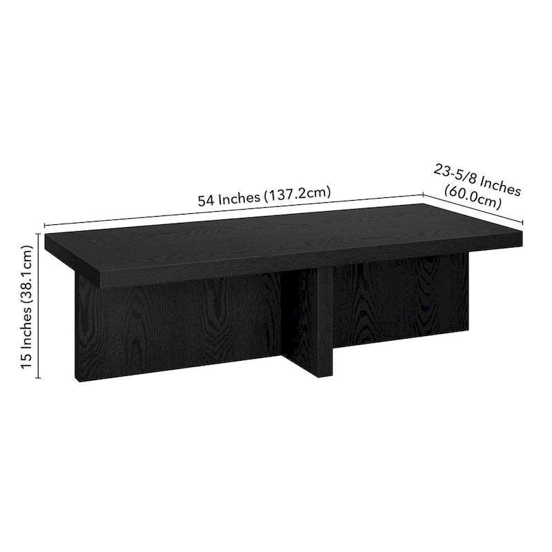 Table basse rectangulaire de 54 po de largeur