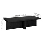 Table basse rectangulaire de 54 po de largeur