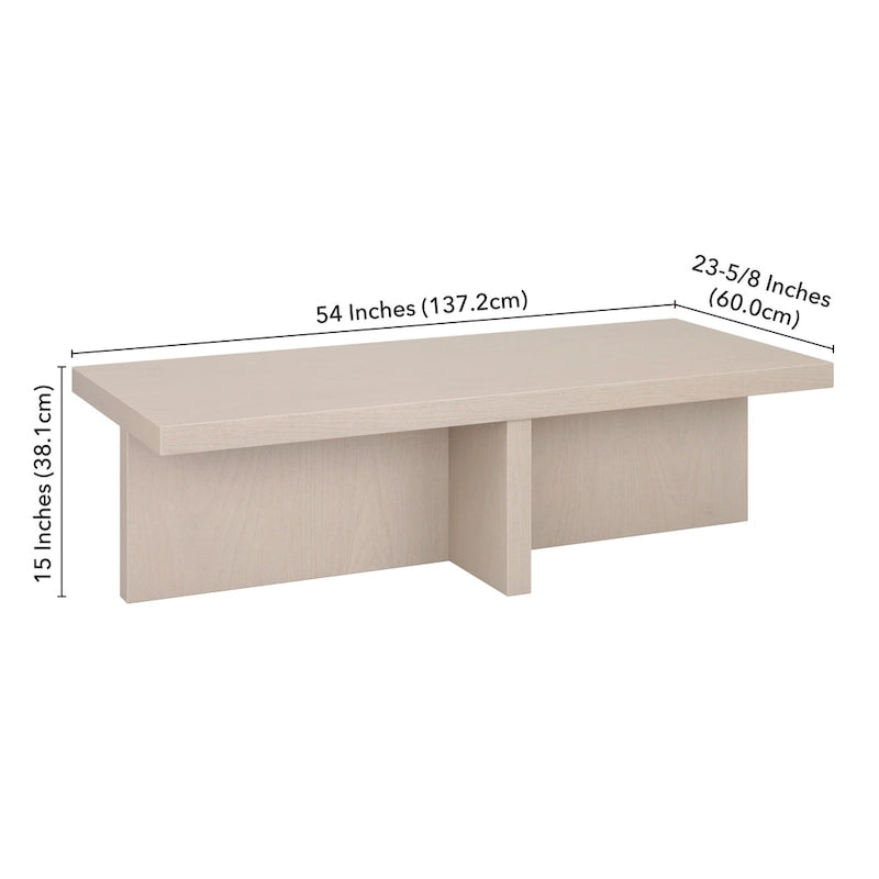 Table basse rectangulaire de 54 po de largeur