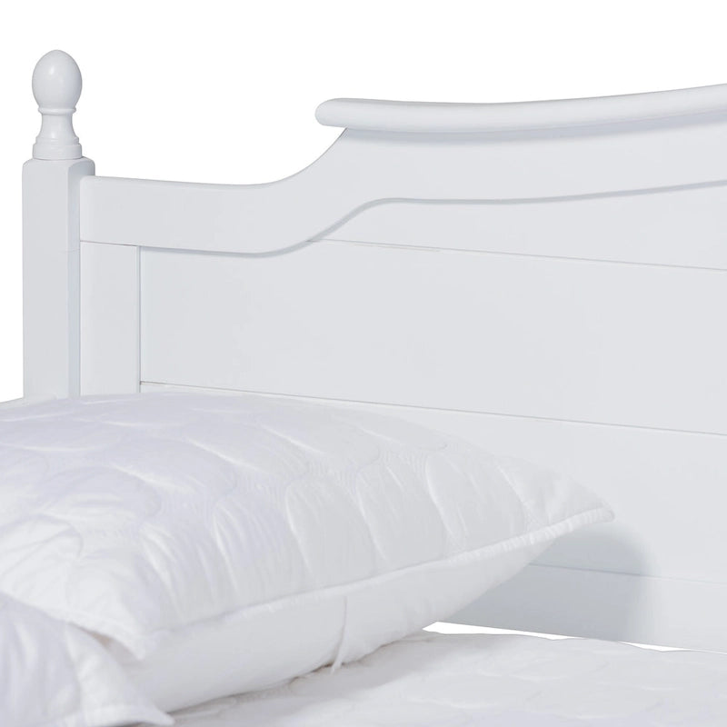 Lit de repos double style cottage avec lit gigogne escamotable