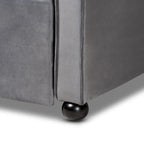 Silver Orchid Titus Contemporary Tufted Velvet Daybed with Trundle