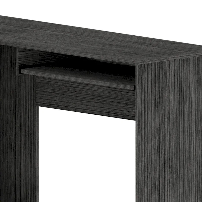 Bureau d'angle avec deux tiroirs, une étagère et un compartiment UC