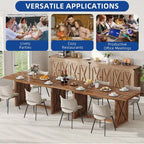 Grande table de salle à manger rustique de 180 cm pour 6 à 8 personnes