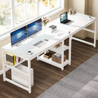 Bureau pour deux personnes de 200 cm avec étagère