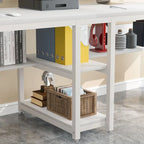 Bureau pour deux personnes de 200 cm avec étagère