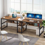 Bureau pour deux personnes de 200 cm avec étagère