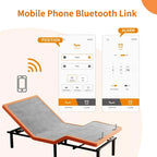 Cadre de lit réglable avec matelas hybride en mousse à mémoire de forme de 35,5 cm