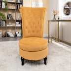 Chaise de coiffeuse à dossier haut en velours, largeur 20 po