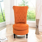 Chaise de coiffeuse à dossier haut en velours, largeur 20 po