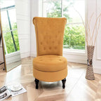 Chaise de coiffeuse à dossier haut en velours, largeur 20 po