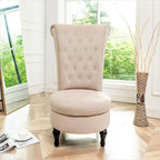 Chaise de coiffeuse à dossier haut en velours, largeur 20 po