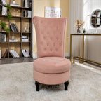 Chaise de coiffeuse à dossier haut en velours, largeur 20 po