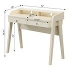 Bureau 2 tiroirs avec étagère