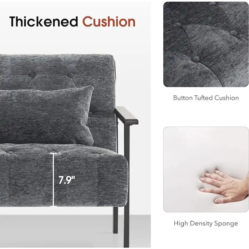 Fauteuil d'appoint ergonomique moderne, Chenille