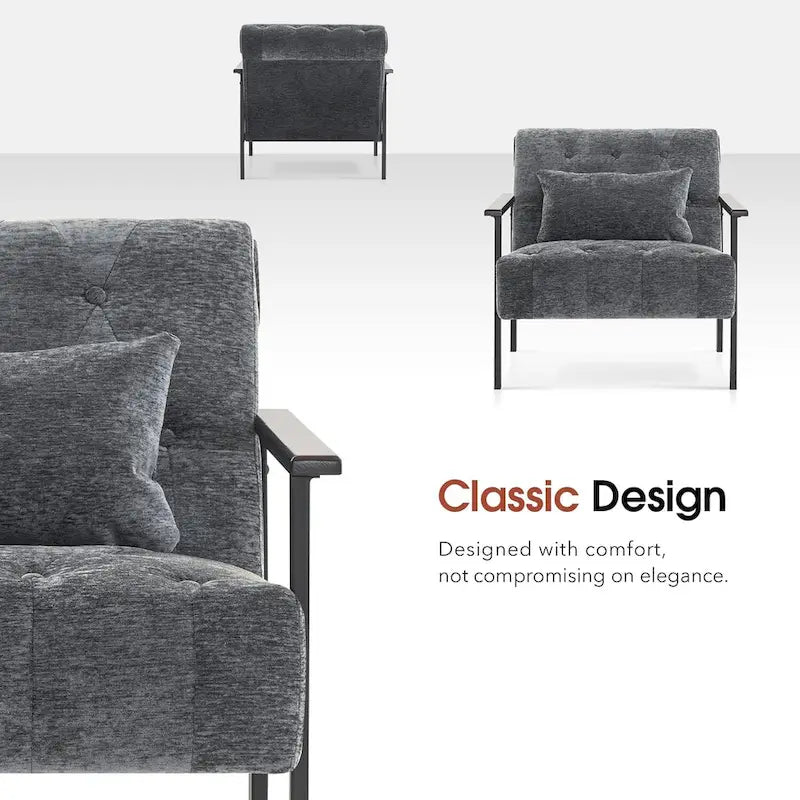 Fauteuil d'appoint ergonomique moderne, Chenille