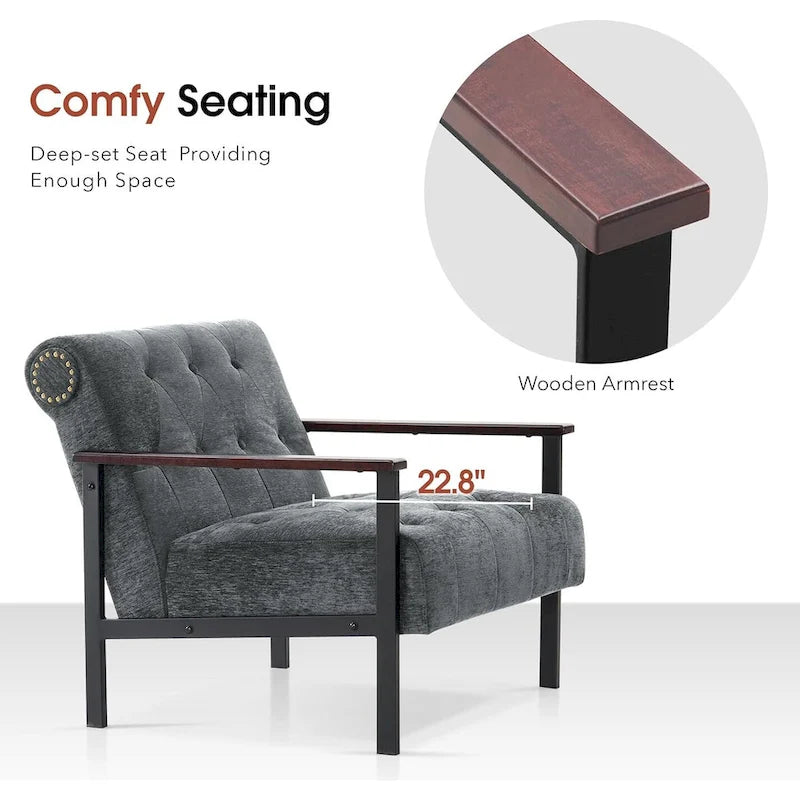 Fauteuil d'appoint ergonomique moderne, Chenille