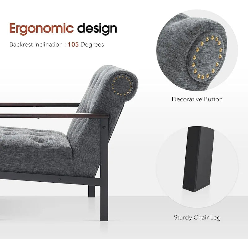 Fauteuil d'appoint ergonomique moderne, Chenille