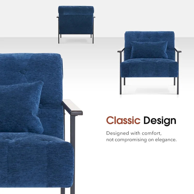 Fauteuil d'appoint ergonomique moderne, Chenille