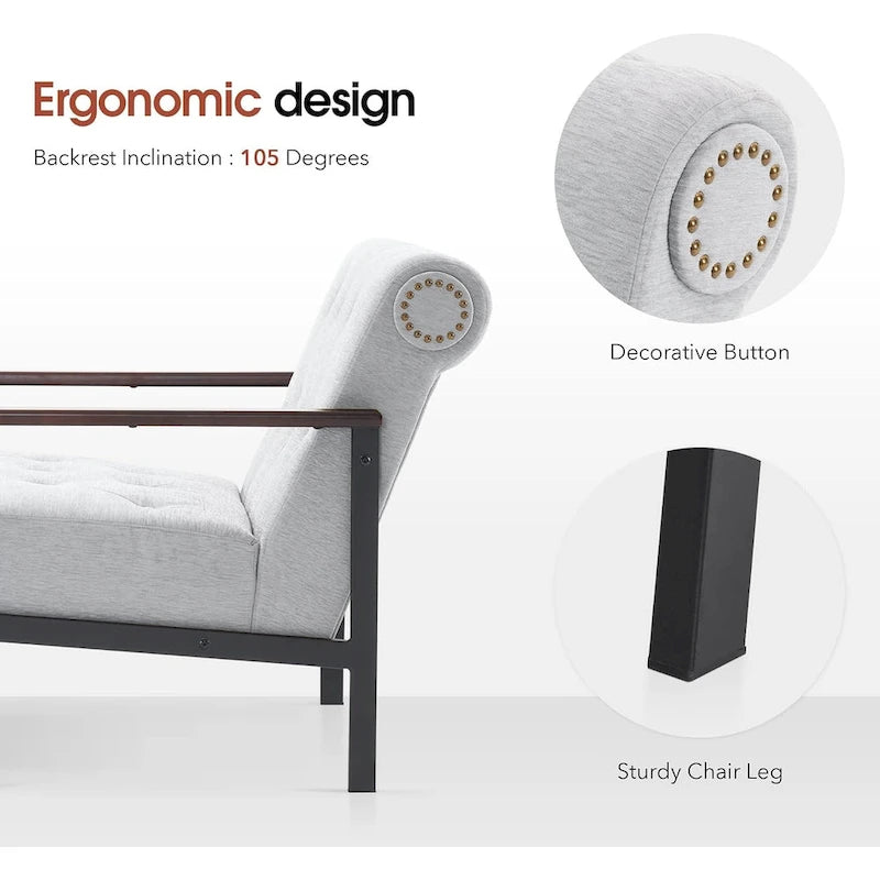 Fauteuil d'appoint ergonomique moderne, Chenille