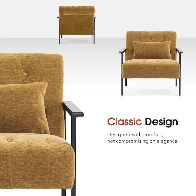 Fauteuil d'appoint ergonomique moderne, Chenille
