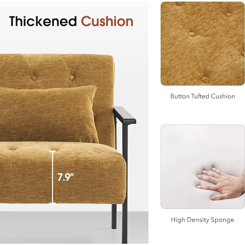 Fauteuil d'appoint ergonomique moderne, Chenille