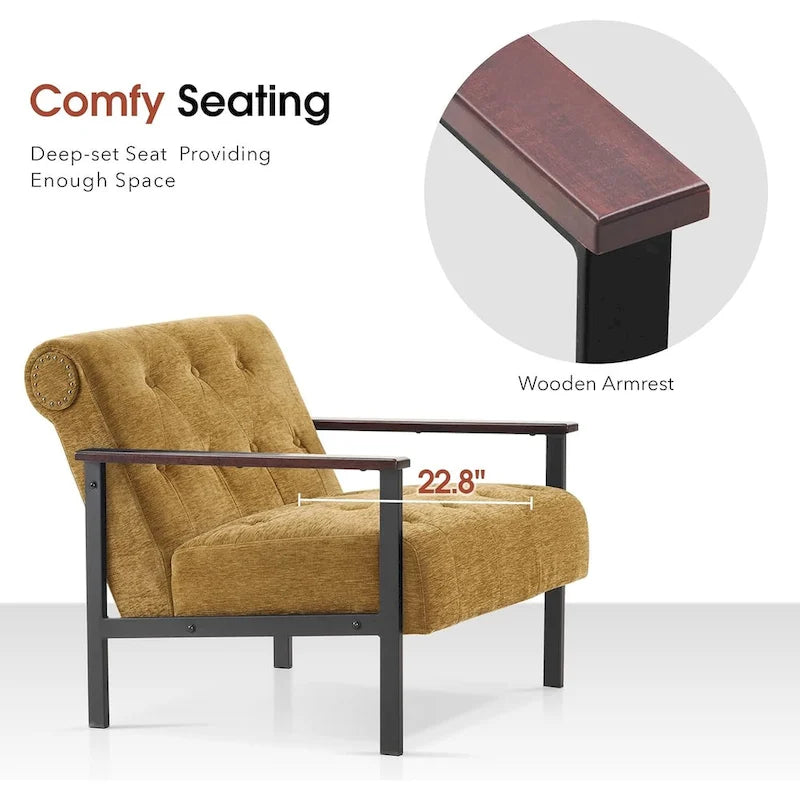 Fauteuil d'appoint ergonomique moderne, Chenille