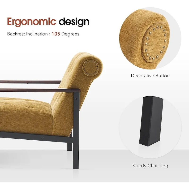 Fauteuil d'appoint ergonomique moderne, Chenille