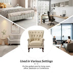 Fauteuil en cuir véritable avec clous décoratifs et coussin amovible