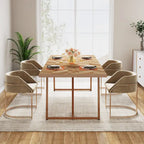 Table à manger rectangulaire en bois de style ferme de 71 po